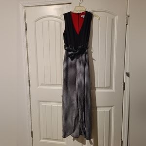 Black and houndstooth print jumpsuit